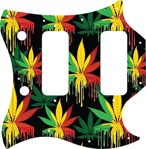 WD Custom Pickguard For Gibson 2008 SG Classic #GC01 Rasta Cannabis Drip Graphic