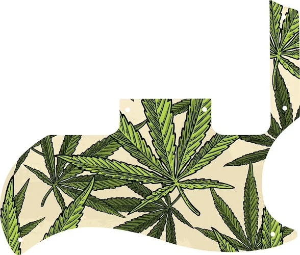 WD Custom Pickguard For Gibson 2010-2012 '60s Tribute SG Special #GC02 Cannabis Leaf Graphic