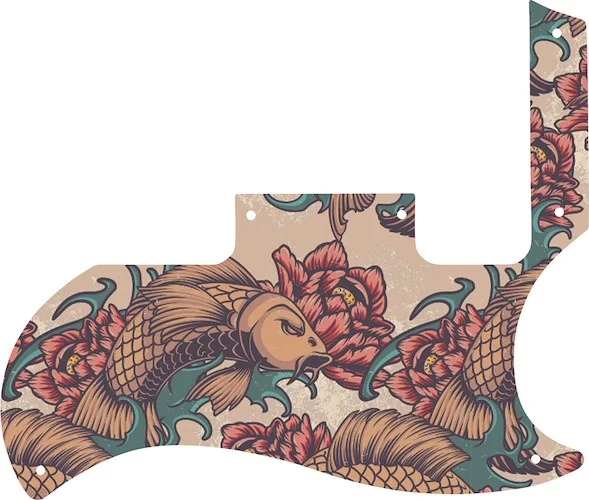 WD Custom Pickguard For Gibson 2010-2012 '60s Tribute SG Special #GT01 Koi Tattoo Graphic