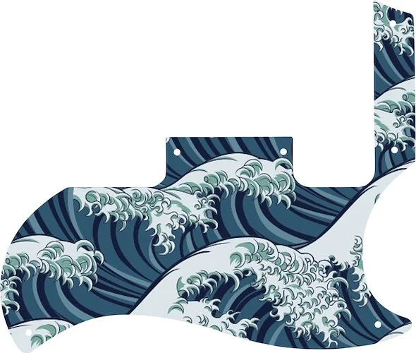 WD Custom Pickguard For Gibson 2010-2012 '60s Tribute SG Special #GT02 Japanese Wave Tattoo Graphic