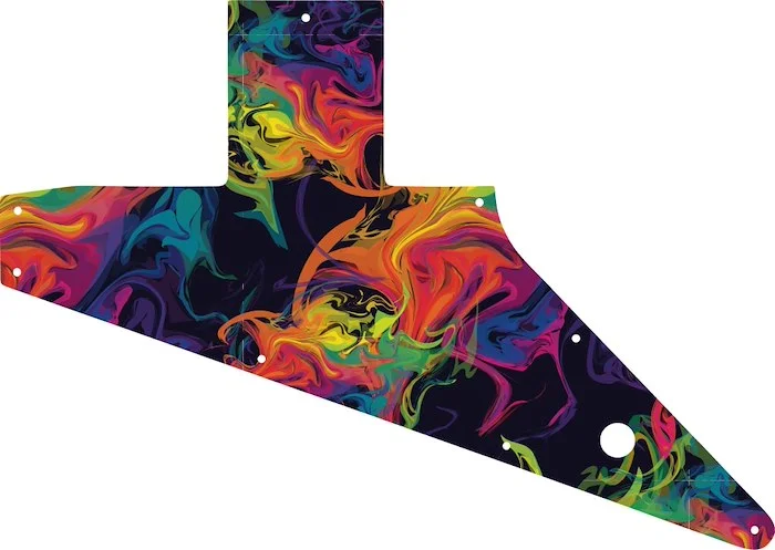 WD Custom Pickguard For Gibson 2010-2018 Explorer #GP01 Rainbow Paint Swirl Graphic