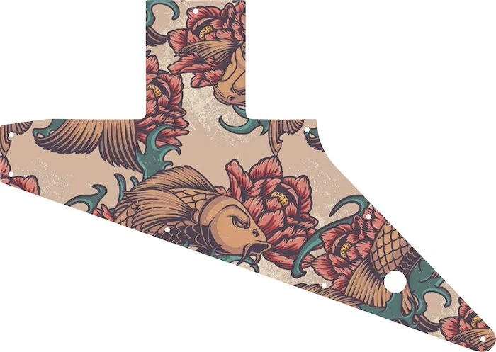 WD Custom Pickguard For Gibson 2010-2018 Explorer #GT01 Koi Tattoo Graphic