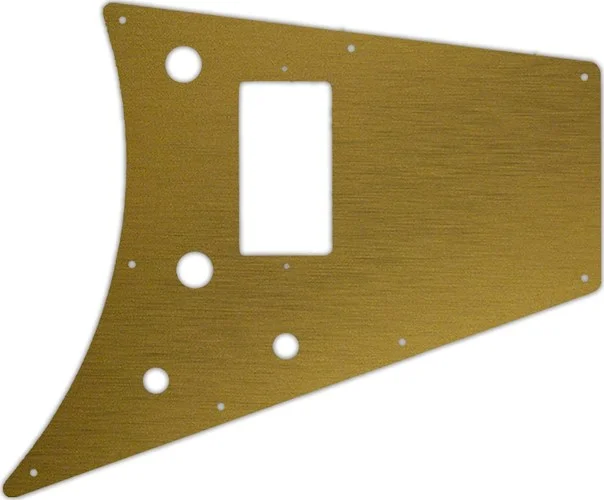 WD Custom Pickguard For Gibson 2011 Flying V Melody Maker #14 Simulated Brushed Gold/Black PVC