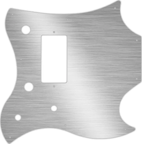 WD Custom Pickguard For Gibson 2011 SG Style Melody Maker #13 Simulated Brushed Silver/Black PVC