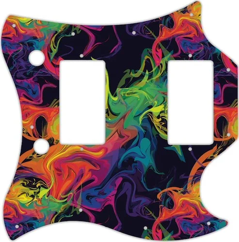 WD Custom Pickguard For Gibson 2017-Present Modern SG Standard #GP01 Rainbow Paint Swirl Graphic