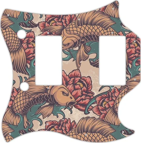 WD Custom Pickguard For Gibson 2017-Present Modern SG Standard #GT01 Koi Tattoo Graphic