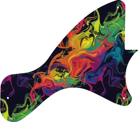 WD Custom Pickguard For Gibson 2019-Present Original Collection Les Paul Junior #GP01 Rainbow Paint Swirl Graphic