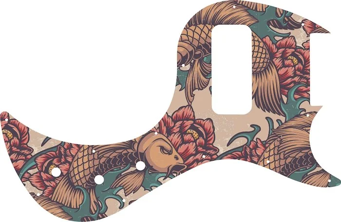 WD Custom Pickguard For Gibson 5 String EB5 Bass #GT01 Koi Tattoo Graphic