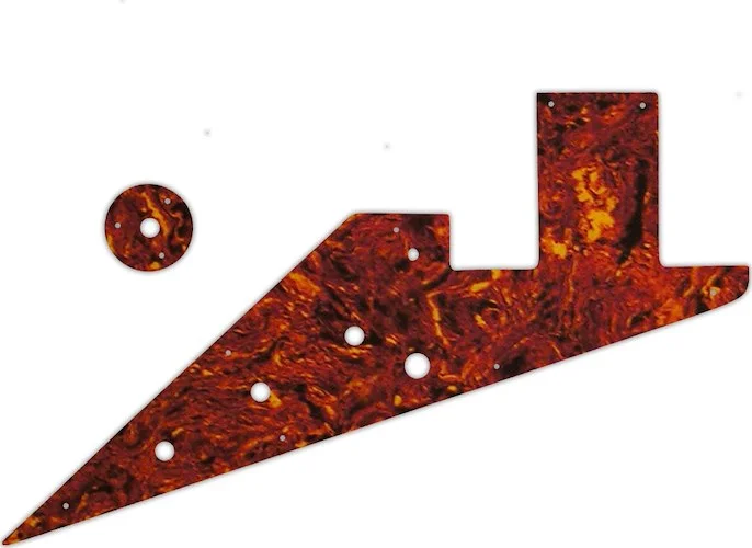 WD Custom Pickguard For Gibson 1958-1959 And 1962-1963 Flying V Korina #05P Tortoise Shell/Parchment