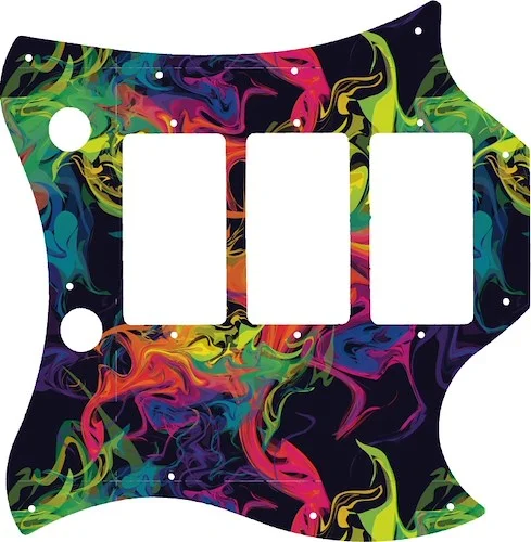 WD Custom Pickguard For Gibson "Captain" Kirk Douglas Signature Roots SG #GP01 Rainbow Paint Swirl Graphic