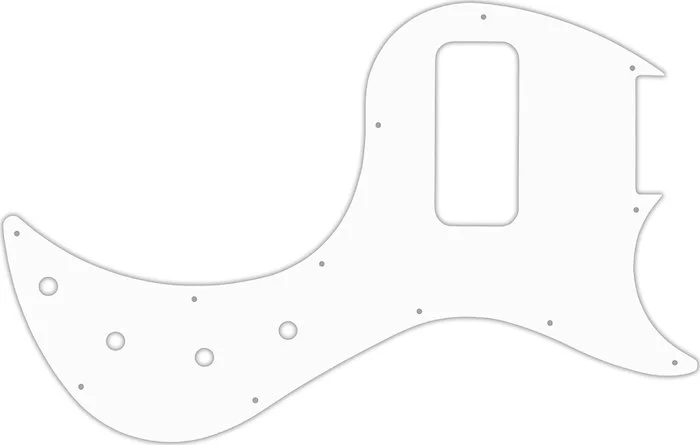 WD Custom Pickguard For Gibson EB Bass #04R White/Red/White