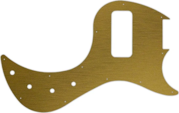 WD Custom Pickguard For Gibson EB Bass #14 Simulated Brushed Gold/Black PVC