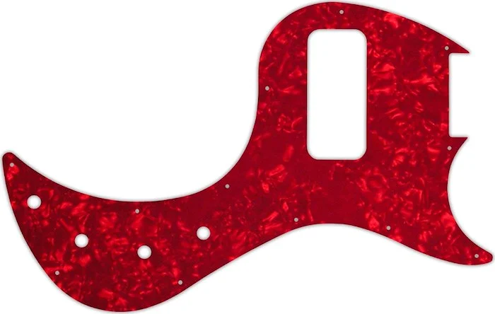 WD Custom Pickguard For Gibson EB Bass #28R Red Pearl/White/Black/White