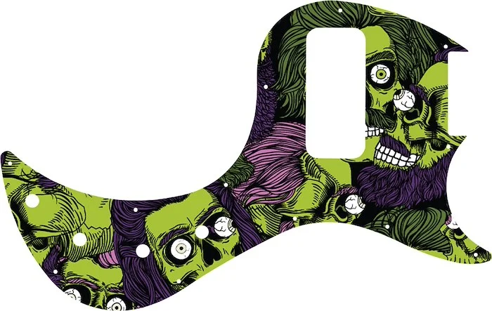 WD Custom Pickguard For Gibson EB Bass #GHA02 Zombeard Graphic