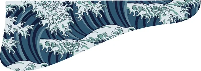 WD Custom Pickguard For Gibson L-5D #GT02 Japanese Wave Tattoo Graphic