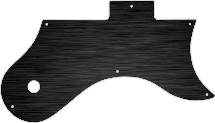 WD Custom Pickguard For Gibson L-6S #27T Simulated Black Anodized Thin