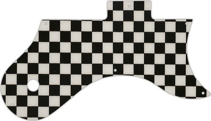 WD Custom Pickguard For Gibson L-6S #CK01 Checkerboard Graphic