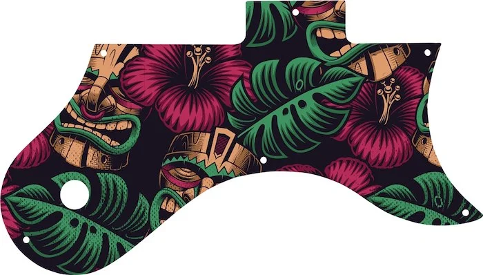 WD Custom Pickguard For Gibson L-6S #GAL01 Aloha Tiki Graphic