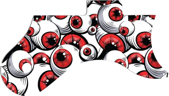 WD Custom Pickguard For Gibson L-6S #GHA01 Red Eye Graphic