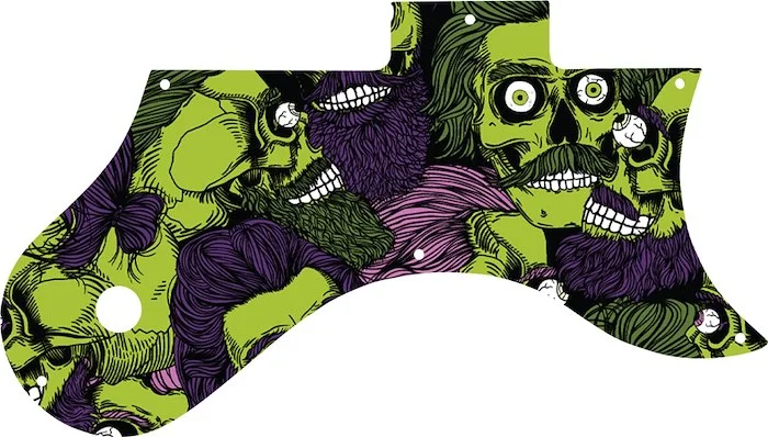 WD Custom Pickguard For Gibson L-6S #GHA02 Zombeard Graphic