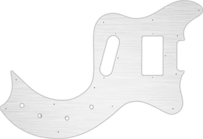 WD Custom Pickguard For Gibson Marauder Deluxe #13 Simulated Brushed Silver/Black PVC