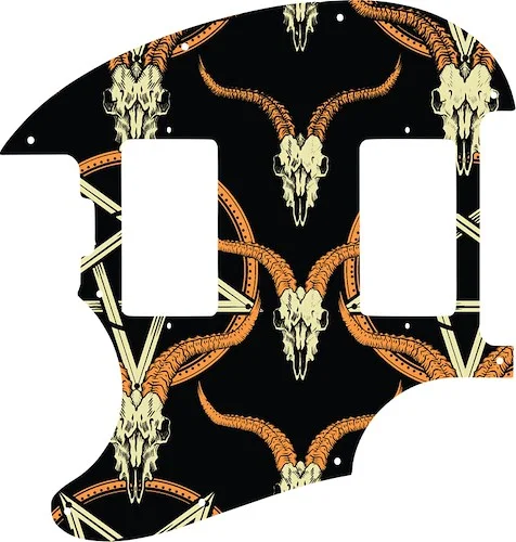 WD Custom Pickguard For Left Hand 2018-Present Music Man StingRay RS #GOC01 Occult Goat Skull & Pentagram Graphic