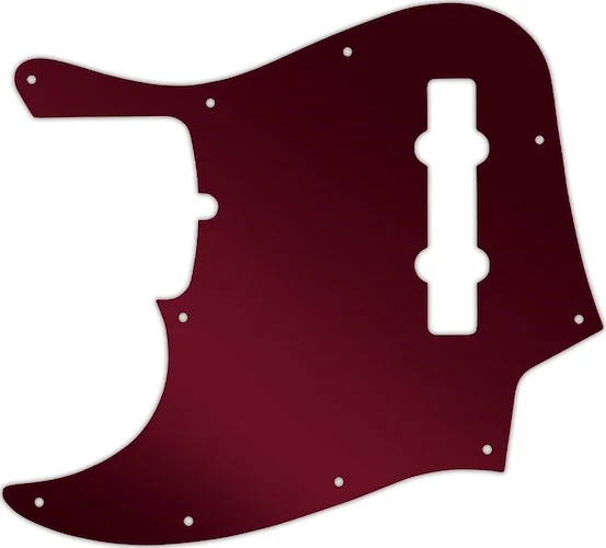 WD Custom Pickguard For Left Hand American Made Fender 5 String Jazz Bass #10R Red Mirror