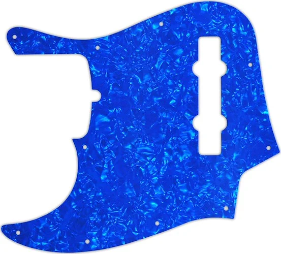 WD Custom Pickguard For Left Hand American Made Fender 5 String Jazz Bass #28BU Blue Pearl/White/Black/White