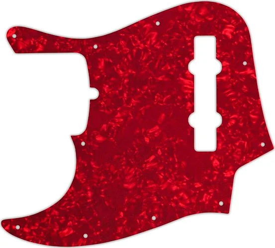 WD Custom Pickguard For Left Hand American Made Fender 5 String Jazz Bass #28R Red Pearl/White/Black/White