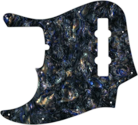 WD Custom Pickguard For Left Hand American Made Fender 5 String Jazz Bass #35 Black Abalone