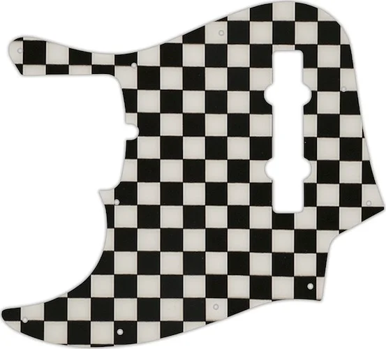 WD Custom Pickguard For Left Hand American Made Fender 5 String Jazz Bass #CK01 Checkerboard Graphic