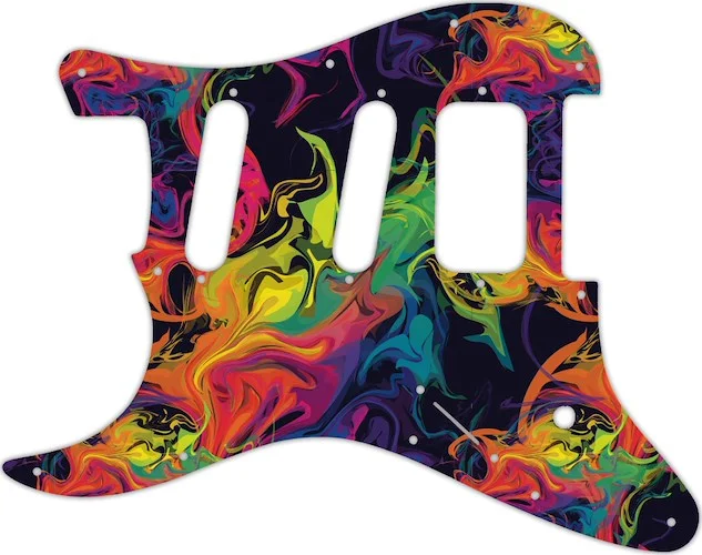 WD Custom Pickguard For Left Hand Charvel 2014-Present So-Cal Jake E. Lee USA Signature #GP01 Rainbow Paint Swirl Graphic