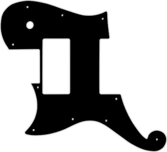 WD Custom Pickguard For Left Hand D'Angelico Deluxe Atlantic #39 Black/Black/Cream/Black