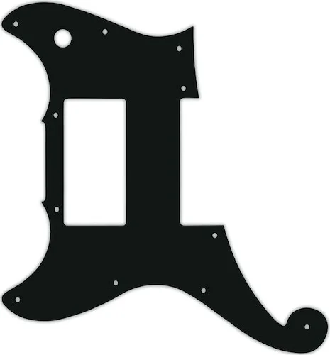 WD Custom Pickguard For Left Hand D'Angelico Deluxe Brighton #01A Black Acrylic