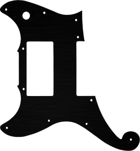 WD Custom Pickguard For Left Hand D'Angelico Deluxe Brighton #27T Simulated Black Anodized Thin