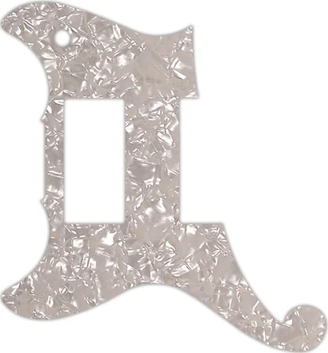 WD Custom Pickguard For Left Hand D'Angelico Deluxe Brighton #28A Aged Pearl/White/Black/White