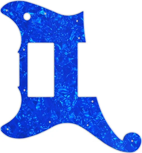 WD Custom Pickguard For Left Hand D'Angelico Deluxe Brighton #28BU Blue Pearl/White/Black/White