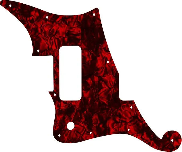 WD Custom Pickguard For Left Hand D'Angelico Deluxe Bedford #28DRP Dark Red Pearl/Black/White/Black