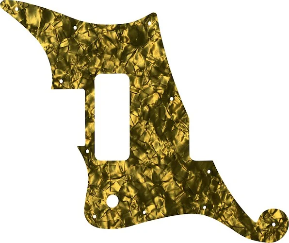 WD Custom Pickguard For Left Hand D'Angelico Deluxe Bedford #28GD Gold Pearl/Black/White/Black