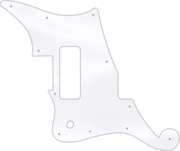 WD Custom Pickguard For Left Hand D'Angelico Deluxe Bedford #45T Clear Acrylic Thin