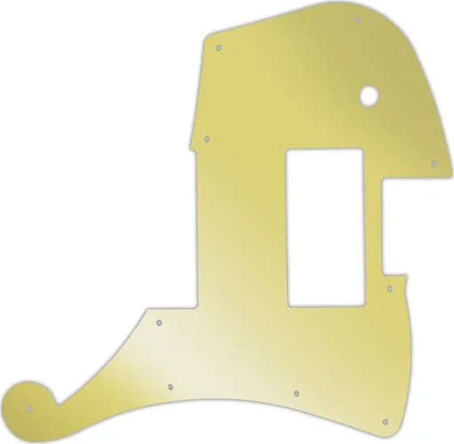 WD Custom Pickguard For Left Hand D'Angelico Deluxe Ludlow #10GD Gold Mirror