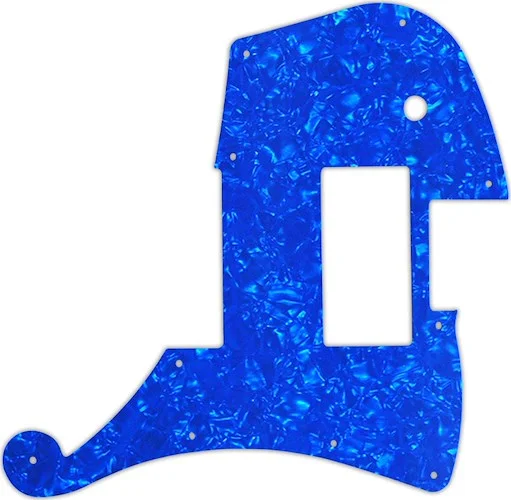 WD Custom Pickguard For Left Hand D'Angelico Deluxe Ludlow #28BU Blue Pearl/White/Black/White