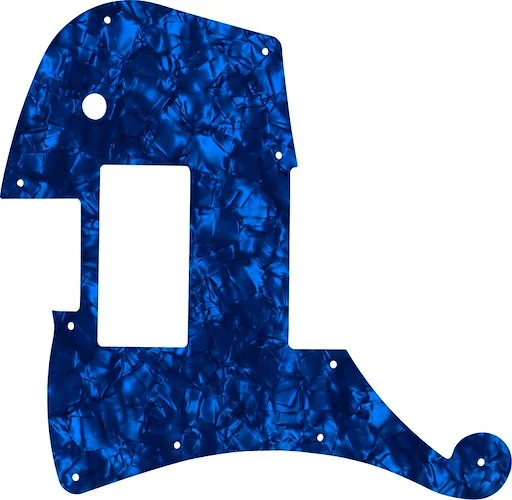 WD Custom Pickguard For Left Hand D'Angelico Deluxe Ludlow #28DBP Dark Blue Pearl/Black/White/Black