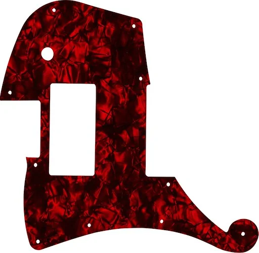 WD Custom Pickguard For Left Hand D'Angelico Deluxe Ludlow #28DRP Dark Red Pearl/Black/White/Black