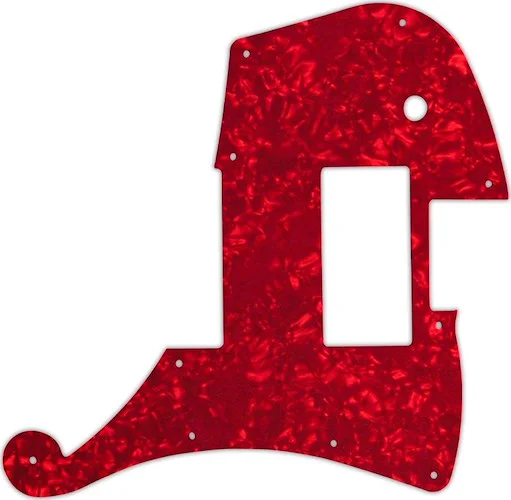 WD Custom Pickguard For Left Hand D'Angelico Deluxe Ludlow #28R Red Pearl/White/Black/White