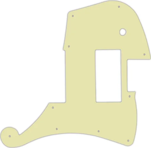 WD Custom Pickguard For Left Hand D'Angelico Deluxe Ludlow #34S Mint Green Solid