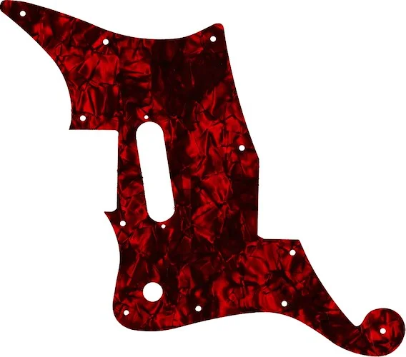 WD Custom Pickguard For Left Hand D'Angelico Premier Bedford With Tremolo #28DRP Dark Red Pearl/Black/White/Black