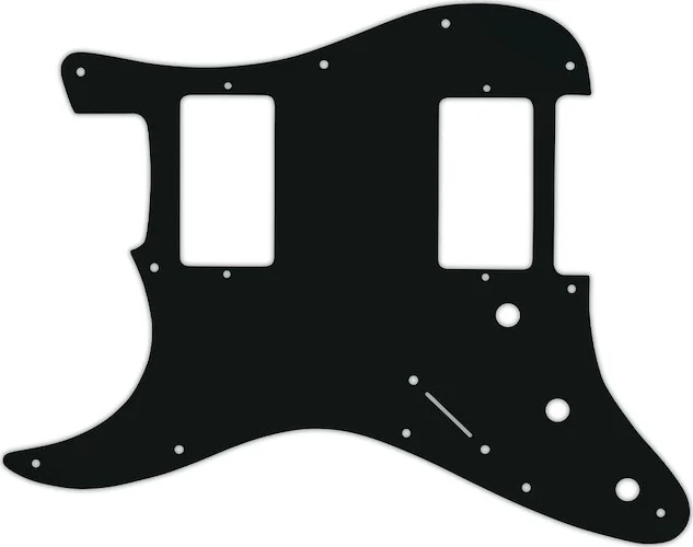 WD Custom Pickguard For Left Hand Dual Humbucker Fender Stratocaster #01A Black Acrylic