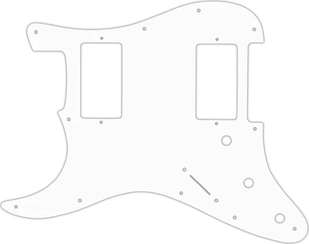 WD Custom Pickguard For Left Hand Dual Humbucker Fender Stratocaster #02 White