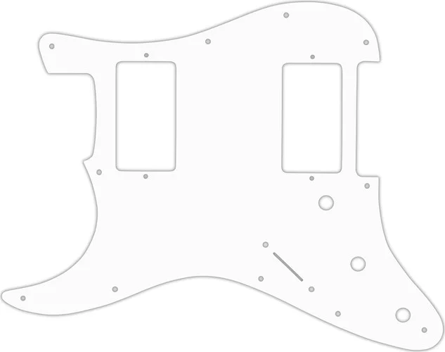 WD Custom Pickguard For Left Hand Dual Humbucker Fender Stratocaster #04 White/Black/White